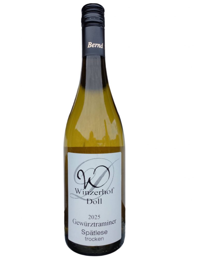 2025er Gewürztraminer Spätlese trocken 0,75L,  15,0 %vol. Alkohol